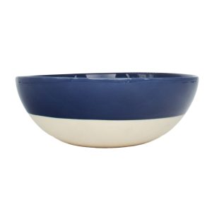 Shell Bisque Indigo Porcelain Cereal Bowl, Set of 4